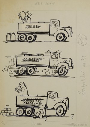 Jerzy FLISAK (1930-2008), Mleko, mleko, masło, lata 60. XX w.