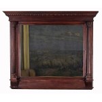Mirror in a column-style frame