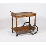 Bar cart on wheels
