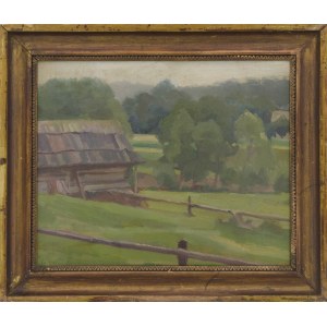 Stanisław DYBOWSKI (1895-1956), Paysage avec une grange