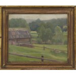 Stanisław DYBOWSKI (1895–1956), Landscape with a Barn