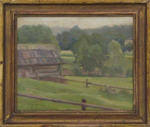 Stanisław DYBOWSKI (1895-1956), Pejzaż ze stodołą