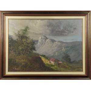 O. MASINI ?, XXe siècle, Paysage de montagne