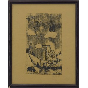 Ryszard DEBIS ? (1932-2002), Miasteczko z aniołami, 1956