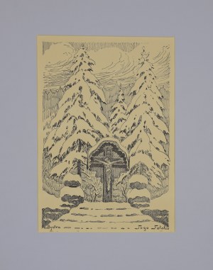 Togo Kazimierz FAŁAT (1904-1981), Kapliczka przy Fałatówce w Bystrej, 1935