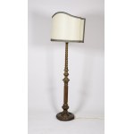 An eclectic-style lamp