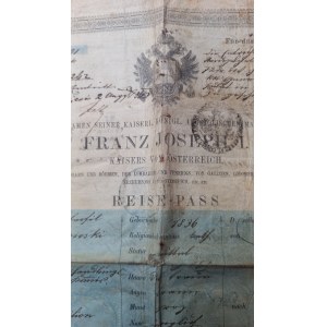 Reise-Pass Passport JANUARY UPRISING Kraków 1860–1863