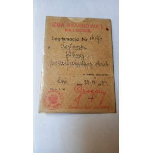 Daňový úřad – průkaz, Lvov, 1934