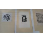 Dieci ex libris per Józef Strzałkowski, Łuczak, Nekanda-Trepka, Acedański, Mucha, Dolatowski TEKA /m.