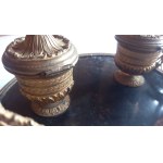 Inkwell, gilded bronze with black marble, mid-19th century /m.