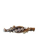 Gold-plated silver brooch, Russia, ca. 1920