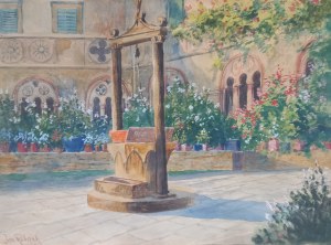 Patio ze studnią Rubczak Jan ok. 1930 r.