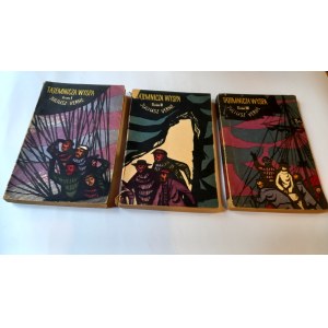 The Mysterious Island, Vols. I–III, by Jules Verne, 1st ed., cover by Zagórski, 1955 /m.