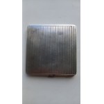 Second Polish Republic powder compact, silver, size 2, Semiatycz, Poland, ca. 1930 /m.