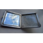 Second Polish Republic powder compact, silver, size 2, Semiatycz, Poland, ca. 1930 /m.