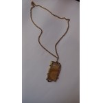 Agate Pendant, Silver with Gold Plating