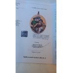 Medalion Matka Boska z Dzieciątkiem złoto emalia XIX w.