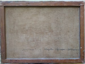 Kwiaty i owoce /olej/ Mieczysław Wejman 1943 r.