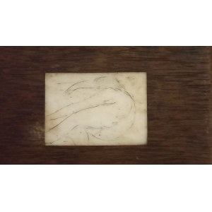 Act: Reclining Figure, Ink, Bone, Wood, Miniature, Casket