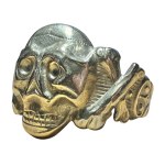 Germany brass Totenkopf ring #1