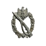 Germany Infantry Assault Badge in Silver, Manufacturer: Wiedmann