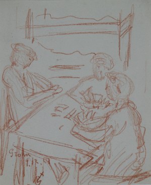 Stefan MROŻEWSKI (1894-1975), Gra w karty, 1957