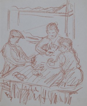 Stefan MROŻEWSKI (189 -1975), Gra w karty, 1957