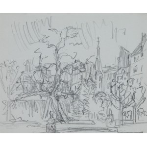 Stefan MROŻEWSKI (189 -1975), Pejzaż miejski, ok. 1950