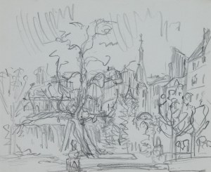 Stefan MROŻEWSKI (189 -1975), Pejzaż miejski, ok. 1950