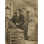Leonia JANECKA, née Leonia NADELMAN (1909–2003), Bolesław Bierut at the printing house, 1952