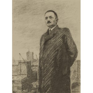 Aleksander KOBZDEJ (1920–1972), Bolesław Bierut at the MDM construction site, 1952