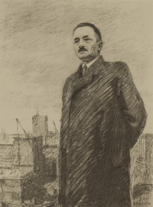 Aleksander KOBZDEJ (1920-1972), Bolesław Bierut na budowie MDM, 1952