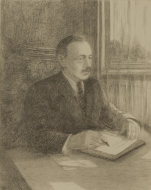 Eugeniusz EIBISCH (1896-1987), Bolesław Bierut przy pracy, 1952