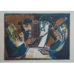 Lennart ROSENSOHN (1918–1994), Sweden, Jews studying the Torah, ca. 1960