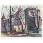 Unknown Artist, Polish, 20th century, Meeting in Front of the Castle, ca. 1950
