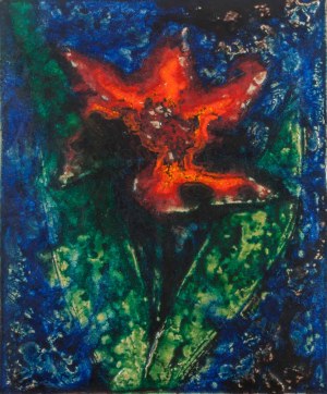 Werner MESCHEDE (1925-1981), Niemcy, XX w., Ognisty kwiat, (amarylis) ok. 1965
