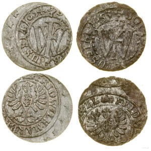 Duchy of Prussia (1525–1657), set of 2 x shilling, 1653, 1654, Königsberg