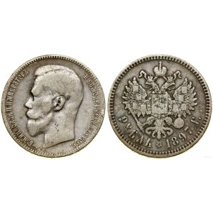 Rosja, rubel, 1897 ★★, Bruksela