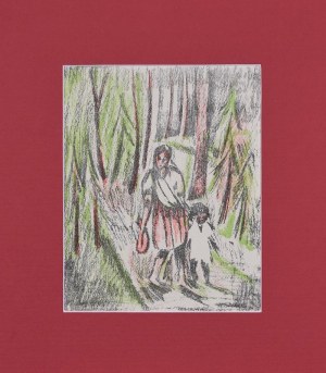 Jan Hrynkowski (1891-1971), Spacer w lesie, 1928