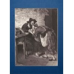 Elwiro Michał ANDRIOLLI (1836-1893), Todros błogosławi starca... z Meir Ezofowicz, drzeworyt 1878
