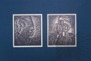 Władysław SKOCZYLAS (1883-1934), Dyptyk: Janosik z Frajerką | Janosik w chmurze, z cyklu: 