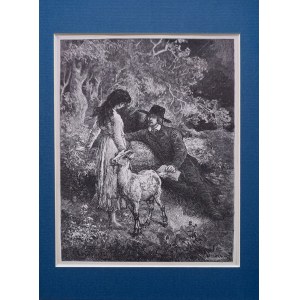 Elwiro Michał ANDRIOLLI (1836–1893), Meir and Golda with a Goat, 1888, from the series *Meir Ezofowicz*