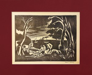 Wacław Wąsowicz (1891-1942), Na plaży, lata 40-te