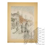 Zdzisław CZERMAŃSKI (1900 - 1970), Litografia z 1936 roku z cyklu Piłsudski na Syberii