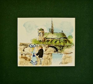 Urbain Huchet (1930 - 2014), Paryż, Zakochani na tle Notre Dame, 1977