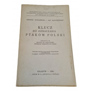 DUNAJEWSKI, A. and MARCHLEWSKI, J. — A Guide to the Identification of Birds of Poland. 1938 edition. Illustrations