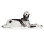 "Reclining Greyhound" Figurine, "Bogucice" Porcelain Factory