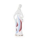 opera di Zbigniew ŚLIWOWSKA-WAWRZYNIAK (1931 - 2003), statuetta Signora con il cesto / Raccoglitrice di funghi