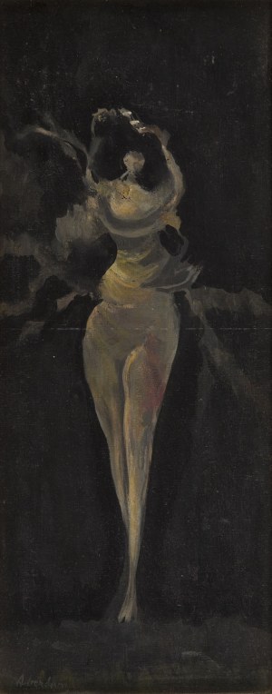 Alfred Aberdam (1894 Lwów - 1963 Paryż), Akt z uniesionymi ramionami