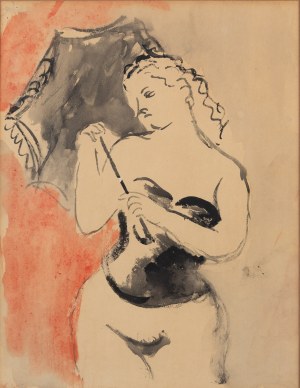 Rajmund Kanelba (Kanelbaum) (1897 Warszawa - 1960 Londyn), Kobieta z parasolką